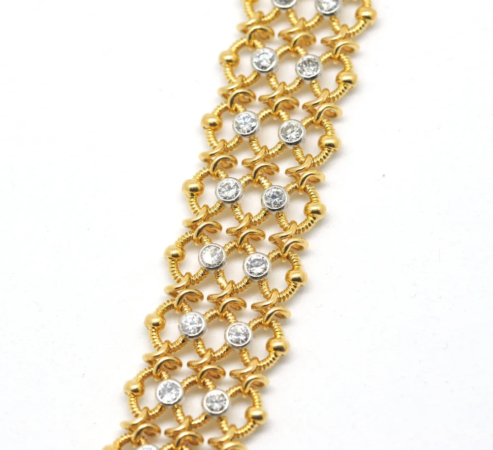 Cartier gold and diamond bracelet