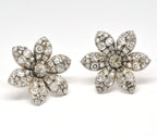 Diamond flower earrings