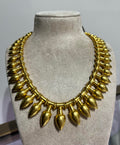 Archaeological revival gold necklace