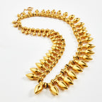 Archaeological revival gold necklace