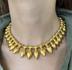 Archaeological revival gold necklace