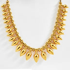 Archaeological revival gold necklace