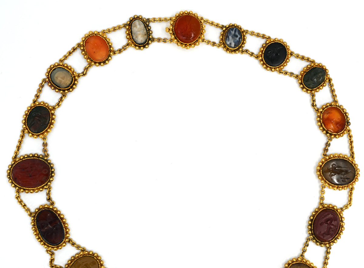 Intaglio necklace suite