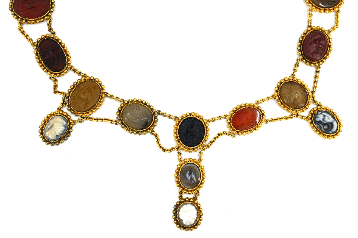 Intaglio necklace suite