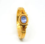 Sapphire and gold bangle