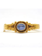 Sapphire and gold bangle