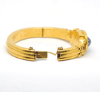 Sapphire and gold bangle