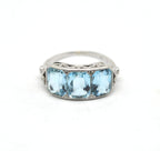 Art Deco aquamarine ring