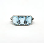 Art Deco aquamarine ring
