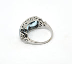 Art Deco aquamarine ring