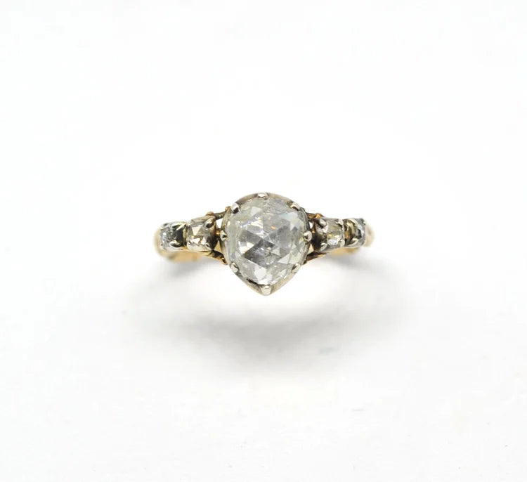 Rococo diamond ring