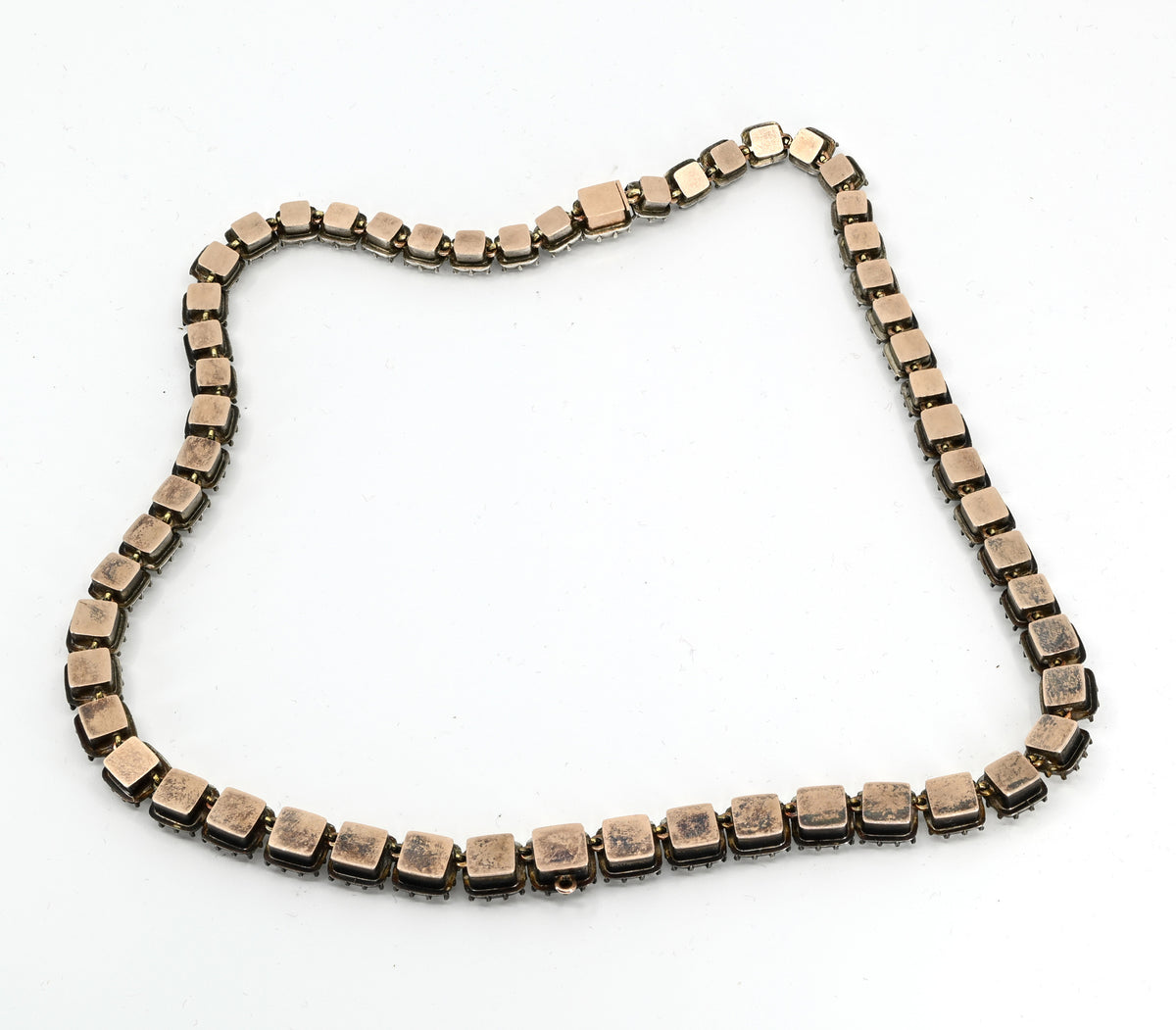 Rock-crystal collet necklace