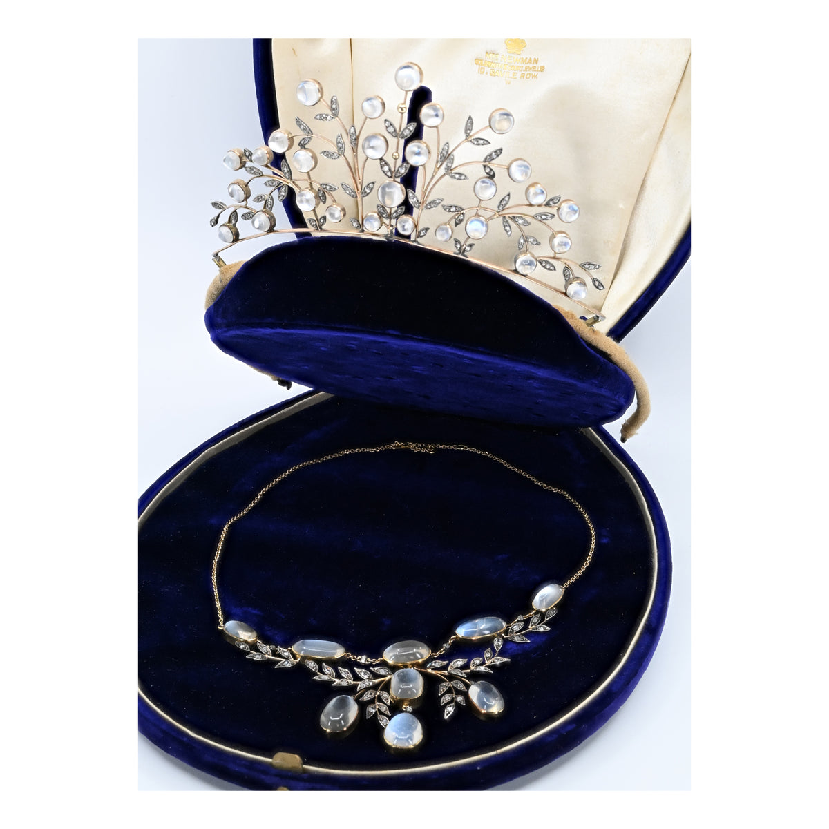 Moonstone tiara and necklace