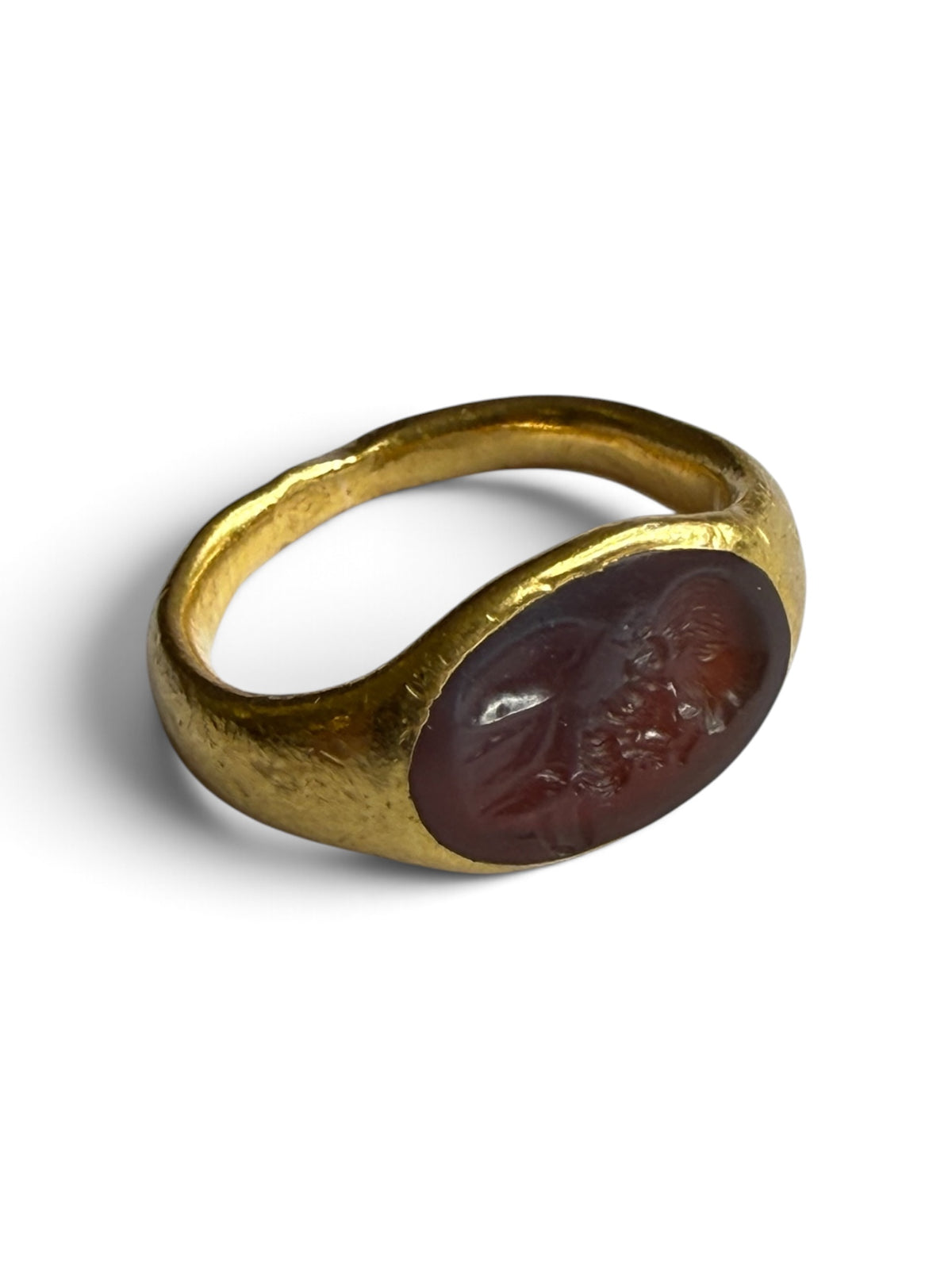 Greco-Roman Silenus/Socrates intaglio ring